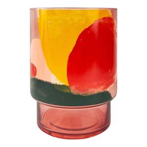 Abstract Glass Vase | Pink | Large