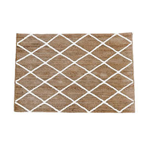 Jute Mat | White Diamond