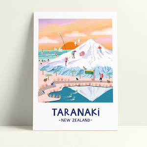 Prints Art: Taranaki in Pastel