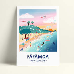 Prints Art: Papamoa in Pastel