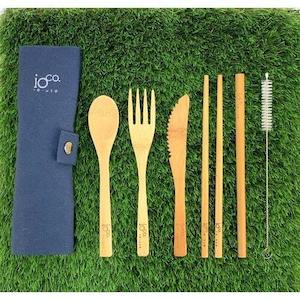 Re-Use Bamboo Cutlery Set | Navy