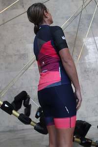 GEO - Womens Bibs Navy/Coral/Plum/Pink