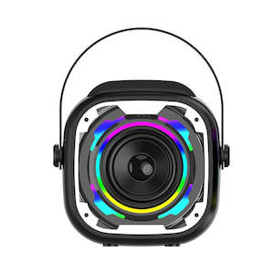 Speaker: Karaoke Machine Portable Microphone and Speaker Handheld Singing Devices with Handle and RGB Lights Music Amplifier for Home