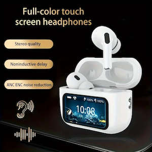 Earphone: Wireless earphone LCD Display Touch Screen ANC Noise Reduction Multifunctional Smart Popular Color Screen TWS Wireless Headphones