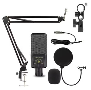Other: Condenser Microphone with Stand Shockproof Full Set of Voice Network Large Diaphragm Microphone