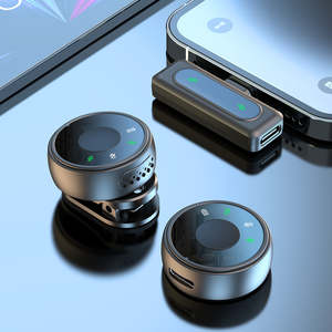 Microphone: J8 wireless lavalier microphone with large capacity long endurance noise reduction magnetic clip invisible small microphone