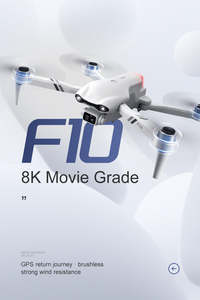 New Arrivals: F10 Foldable GPS Drone Aerial Photography Dual Intelligent Positioning Return Home Quadcopter Professional Remote Control Aircraf