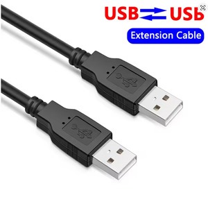 Other Cable: Double USB Computer Extension Cable USB 2.0 Type A Male to A Male Cable Hi-Speed 480 Mbps Black Data Line Cables