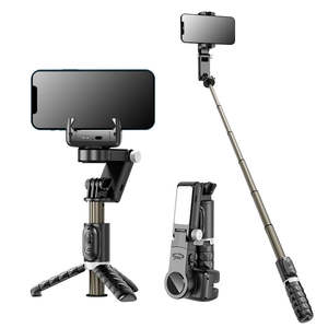 Phone Holder: Q18 Desktop Following the shooting Mode Gimbal Stabilizer Selfie Stick Tripod with Fill Light for Smartphone