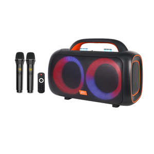 Speaker: ZQS-L19 6.5 Inch Portable Wireless Speaker 2MIC Handheld Waterproof Remote Control BT/USB/TF/FM/AUX/Karaoke Outdoor Player