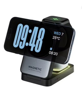 Foldable 3 In 1 Magnetic Wireless Charger Stand For Magsafe iPhone 17 16 15 14 1&hellip;