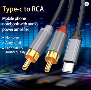 Other Cable: USB C to RCA Audio Cable Type C to 2 RCA Cable for Speaker Amplifier Laptop 1m  USB C Splitter RCA Y