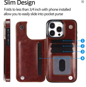 Luxury Retro Wallet Leather Case For S26 Ultra Card Slots Flip Bag Cover