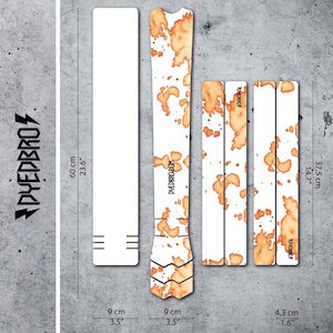 Frame Protection: DYEDBRO - FRAME PROTECTION - BLEACH TIE DYE / BLACK LOGO