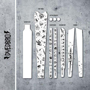 Frame Protection: DYEDBRO - DROP BAR FRAME PROTECTION - OLD SCHOOL TATTOO