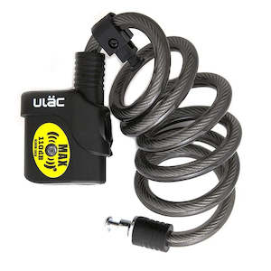Bike Storage: ULAC Lock Bulldog Cable 110 Decibel Alarm Key 12mm x 120cm Black