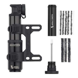 Tubeless: WOLF TOOTH ENCASE PUMP 40CC WITH TUBELESS TYRE PLUG TOOL