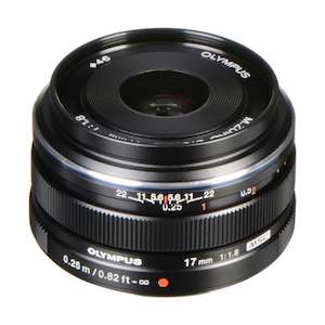 Micro Four Thirds: Olympus M.ZUIKO Digital 17mm f1.8 Lens (Black)
