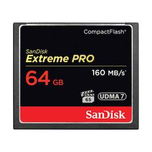 Memory Cards: SanDisk 64GB Extreme Pro CompactFlash Memory Card (160MB/s)