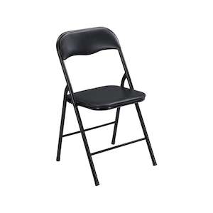 4 x Padded Vinyl Black Folding Chair kit