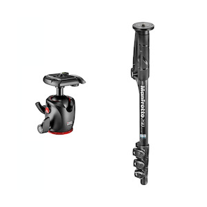 Rental: Manfrotto Carbon Fiber Monopod w/ 496 Ball Head