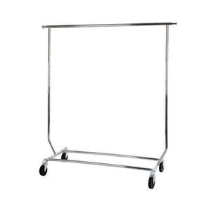 Foldable Chrome Clothing Rack on wheels