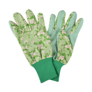 Rose Print Garden Glove - Green