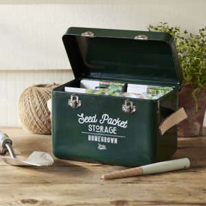 Seed Packet Storage Tin - Frog Green