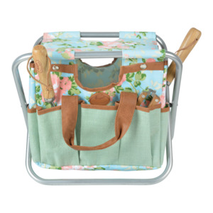 All: Rose Print Garden Tool Stool