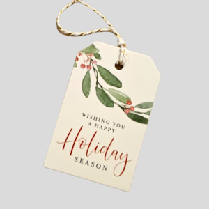 Gifts: Happy Holiday Swing Tag