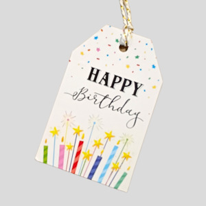Happy Birthday Candle Swing Tag
