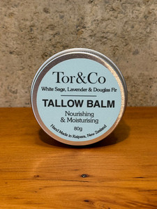 Products: Douglas fir tallow balm Tor&Co