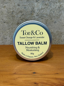 Products: Sweet orange tallow Balm Tor&Co