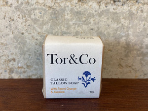 Tallow Soap with Sweet Orange & Jasmine Tor&Co