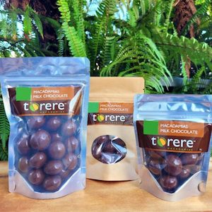 Products: Macadamias – Milk Chocolate - Torere Macadamias
