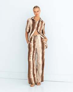 Summer Collection: Paper Heart Tie-Dye Shirt Brown