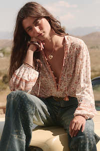 Summer Collection: Spell - Sunshine Bandit Blouse - Desert Sage