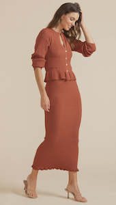 Skirts: Cyprus Knit Midi Skirt