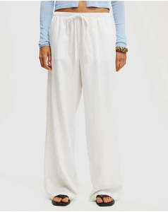 Wide Leg Pants - Carre Noir Collection - White