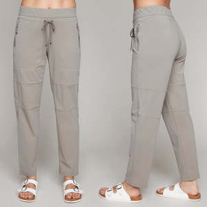 Pant with Drawstring Waist & Zip Pocket - Khaki Green