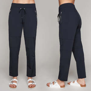 Pant with Drawstring Waist & Zip Pocket - Black