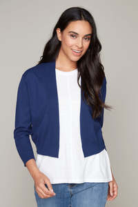 Size Small: Crop Cardi - Carre Noir - Navy