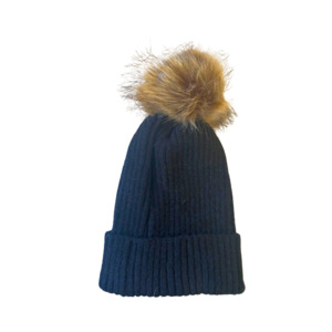 PomPom Beanie - Black