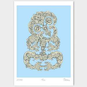 Tiki Art Prints: Floral Tiki Limited Edition Print