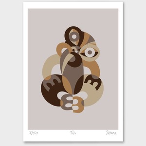 Tiki Art Prints: Matisse Tiki Brown Limited Edition Print
