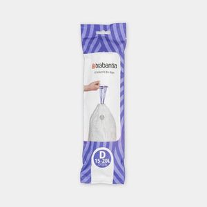 Brabantia Bin Liners for 16L Sort & Go bins & other 15-20L bins (D code)