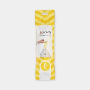 Brabantia Code A, B and C Bin Liners for 3L, 5L & 12L Classic Pedal Bins/12L Sort & Go bins