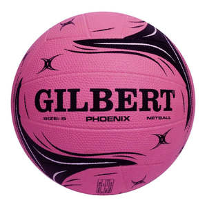 Gilbert Phoenix Rubber Netball Size 5 Pink