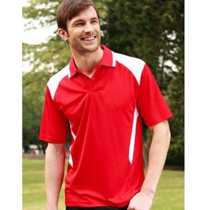 Polos: Bocini Honeycomb Contrast Panel Polo Adults (Unisex)