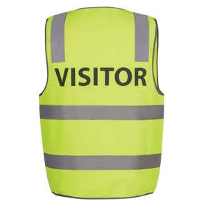 Hi Vis Vests: Adults Hi Vis Day/Night Visitor Safety Vest Lime